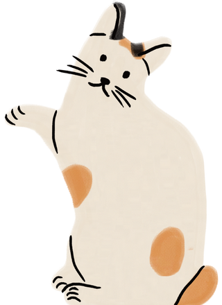 illustration of calico cat